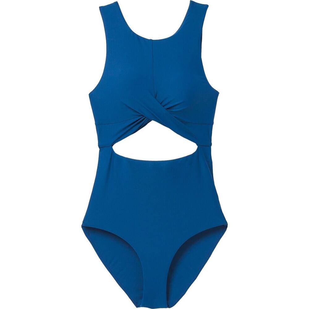 Prana Connie Blue Cutout One-Piece Swimsuit NWT Size XL
